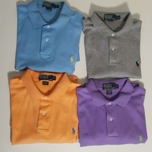 4 Large shirts Blue, Purple, Orange, Gray